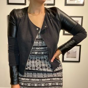 Wilfred Faux Leather Coat. Size large. Great condition. Black/charcoal colour.